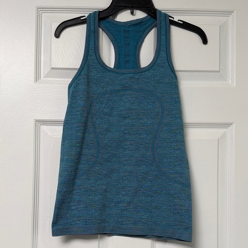 lululemon athletica Teal Blue Seamless Racerback Tank